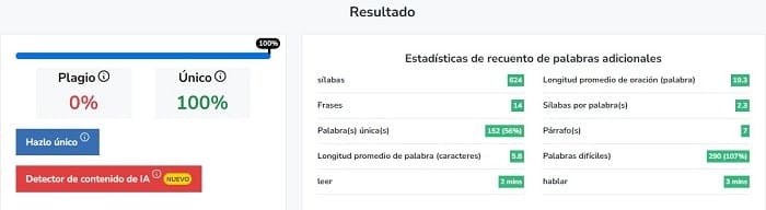 Paraphrasing in flow mode result